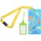 Set of 2 Kid&#x27;s Dinosaur Boarding Pass Holder and Luggage Tag Travel Set